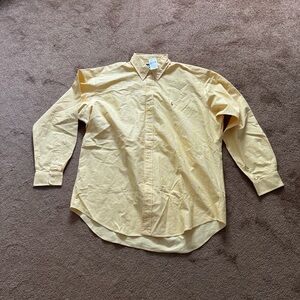 NEW Ralph Lauren Mens XL Blake Flesh Pony Yellow Long Sleeve Button Down Shirt